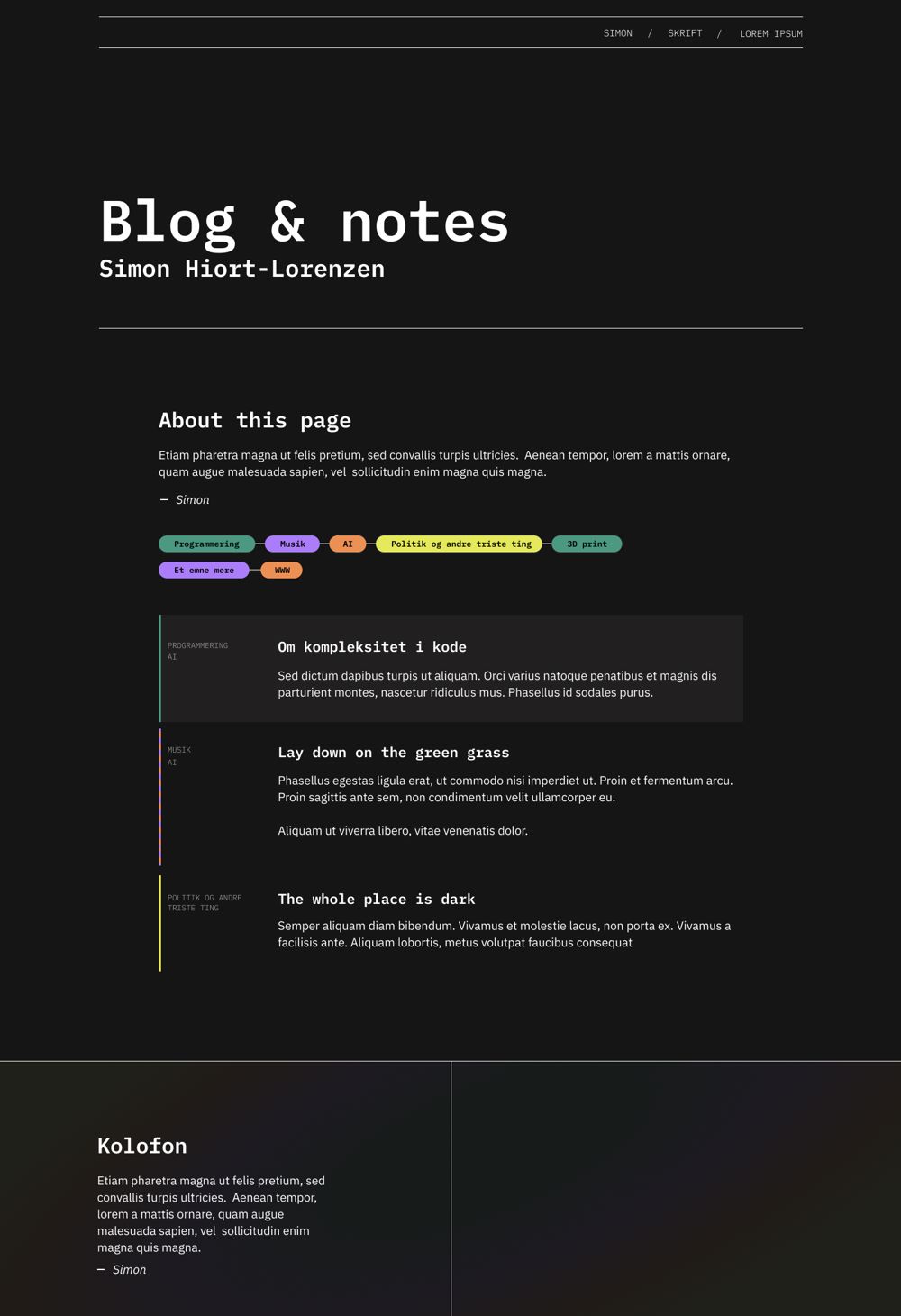 Screnshot af Hilo.dk Blog